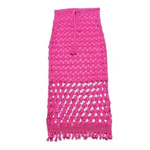 Y2K Boho Floral Crochet Festival Maxi Skirt